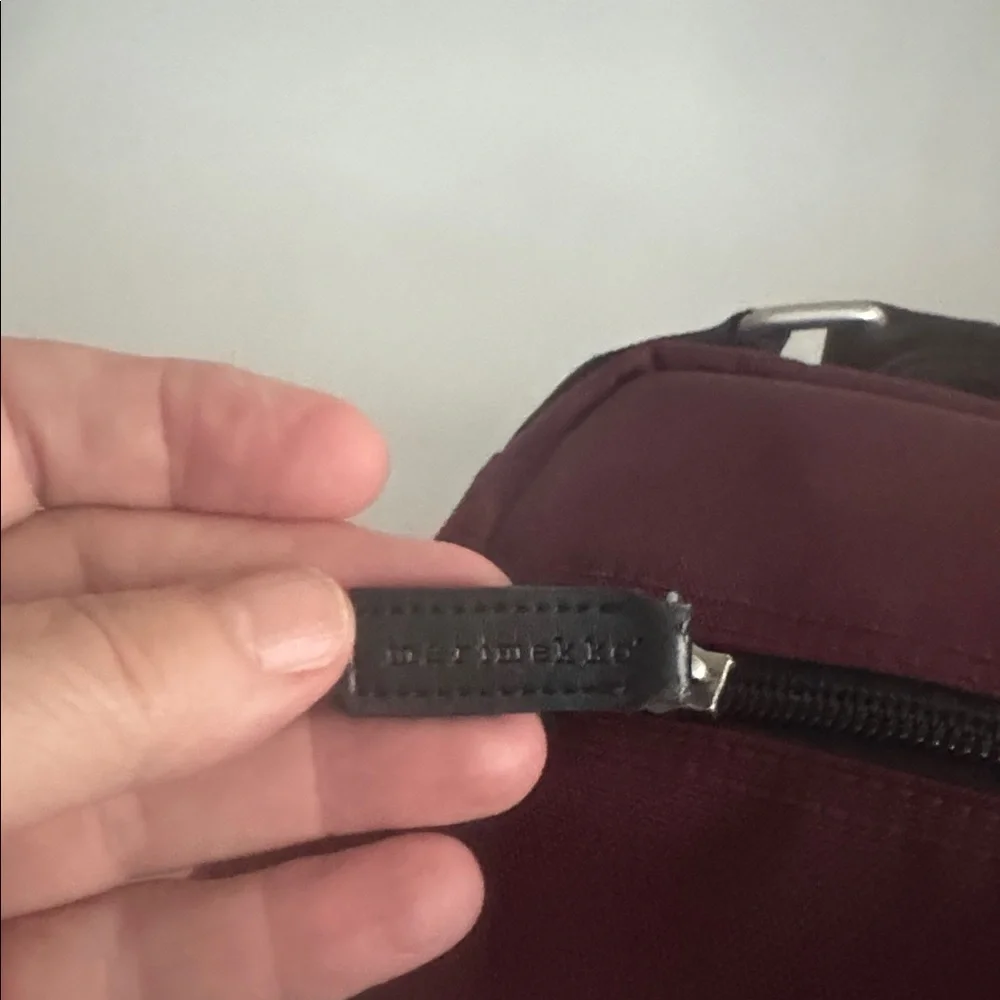 Marimekko Cash & Carry Canvas Crossbody Nylon Maroon Bag